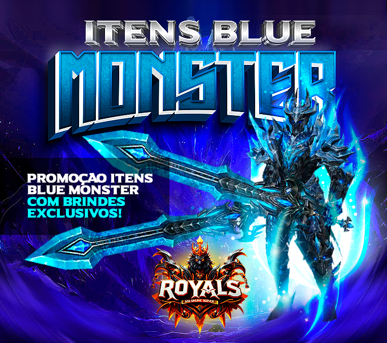 Promoção itens Blue Monster